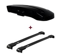 Dachbox Thule Vector M + Dachträger Thule WingBar Edge für VW Tiguan Typ 5N top