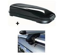 Dachbox VDP-FL580 Relingträger Alu kompatibel mit für Ford Focus Turnier DAW 04-11 abschließbar