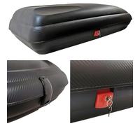 Dachbox VDPCA320 320Ltr carbonlook + Relingträger Quick kompatibel mit Opel Astra J Kombi 10-15 aufliegende Reling