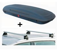 Dachbox CA480L carbonlook+Dachträger CRV107A für für Opel Insignia SW 5Türer ab