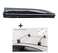 Dachbox VDPFL460Ltr+Dachträger VDP Delta für für VW Transporter/Multivan T6 ab15