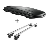 Dachbox VDPJUXT500L+Alu Relingträger VDP004XL für für Mercedes GLK ab 08