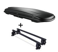 Dachbox VDPJUXT500L+Dachträger TEMA für für Nissan Qashqai J11 5Türer ab 17