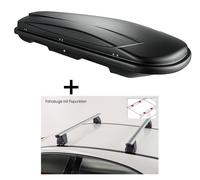 Dachbox VDPJUXT500Ltr+Dachträger VDP Delta für für VW Transporter/Multivan T6 ab