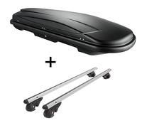 Dachbox VDPJUXT600L+Alu Relingträger VDP004XL für für Mercedes GLK ab 08