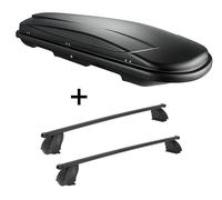 Dachbox VDPJUXT600L+Dachträger K1M für für VW Caddy 2K Panel ab 15