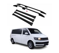 Dachreling + Dachträger für VW T6 T6.1 Transporter L2 Langer Alu Schwarz 5x