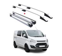 Dachreling + Dachträger kompatibel mit Ford Transit Tourneo Custom 2012-24 L2 Langer Alu 4X