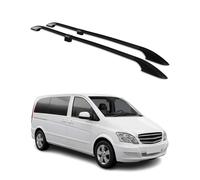 Dachreling kompatibel mit Mercedes Vito W639 W447 2003-2023 Alu Kurzer Radstand Schwarz