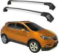 Dachreling für Opel Vauxhall Mokka X SUV 2016-2022 geschlossene Reling Relingträger aus Alu Universal Stahl Stahl Dachgepäckträger ohne Dachreling