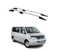 Dachreling für VW T5 T6 Transporter Multivan Caravelle 2003-2024 L1 Alu Silber