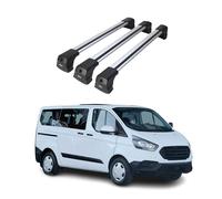 Dachträger für Ford Transit Custom / Tourneo Custom 2013-2022 75kg Silber 3 tlg