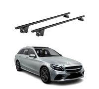 Dachträger für Mercedes C Klasse S205 Kombi 2015-2021 100kg Alu Schwarz 2x ABE