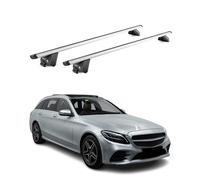 Dachträger für Mercedes C Klasse S205 Kombi 2015-2021 100kg Alu Silber 2tlg ABE