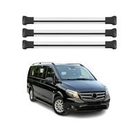 Dachträger für Mercedes Viano Vito W638 W639 W447 2003-2026 75kg Alu Schwarz 3 x
