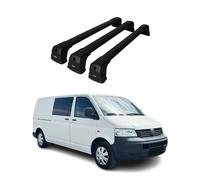 Dachträger für VW T5 T6 Transporter Multivan Caravelle 2003-2024 Alu Schwarz 3x