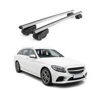 Dachträger Gepäckträger für Mercedes C Klasse S205 2014-2021 ABE Aluminium Grau