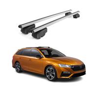 Dachträger Gepäckträger für Skoda Octavia Combi IV 2019-2023 ABE Alu Grau 2x