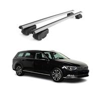 Dachträger Gepäckträger für VW Passat B8 Variant 2015-2019 ABE Alu Grau 2tlg