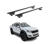 Dachträger Grundtäger für Ford Ranger 2011-2022 4 tür 90kg Alu Schwarz 2 tlg ABE