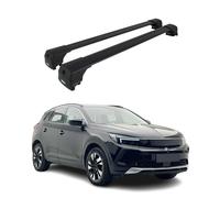 Dachträger Grundtäger für Opel Grandland 2017-2024 75kg Aluminium Schwarz 2 tlg