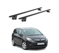 Dachträger Grundtäger für Opel Zafira C Tourer 2011-2019 100kg Alu Schwarz ABE