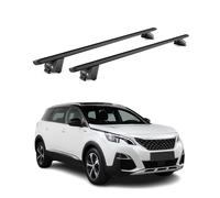 Dachträger Grundtäger für Peugeot 5008 mk2 2017-2024 100kg Alu Schwarz 2 tlg ABE