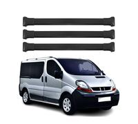 Dachträger Grundtäger für Renault Trafic II 2001-2014 75kg Aluminium Schwarz 3x