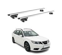 Dachträger Grundtäger für Saab 9-3X 2009-2013 90kg Aluminium Silber 2x ABE