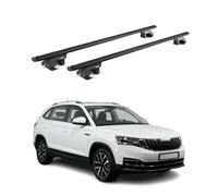Dachträger Grundtäger für Skoda Kamiq 2019-2026 90kg Aluminium Schwarz 2 tlg ABE