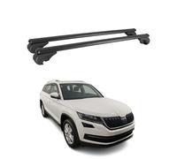 OMAC Dachträger kompatibel mit Skoda Kodiaq 2017-2024 Gepäckträger Grundträger Alu Schwarz 2X