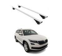 Dachträger Grundtäger für Skoda Kodiaq 2016-2024 75kg Metall Silber 2 tlg