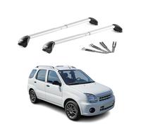 Dachträger Grundtäger für Subaru Justy 2003-2007 100kg Aluminium Grau 2x ABE