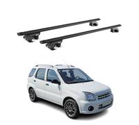 Dachträger Grundtäger für Subaru Justy 2003-2007 90kg Aluminium Schwarz ABE
