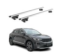 Alu Dachträger Grundträger für VW T-Roc A11 2017-2024 5 türig Silber TÜV 2 tlg