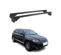 Dachträger Grundtäger für VW Touareg mk1 2002-2010 75kg Alu Schwarz 2 tlg