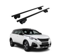 Dachträger Grundträger für Peugeot 5008 mk2 2017-2024 75kg Stahl Schwarz 2 tlg