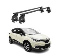 Dachträger Querträger Menabo - kompatibel mit Renault Captur 2017-2019 - Dachgepäckträger Dachträger Dachträger Dachteil Stahl 2X - Tragkraft 50 kg