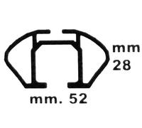 Dachträger/Relingträger VDP LION1 kompatibel mit für Seat Ateca (5 Türer) ab 16