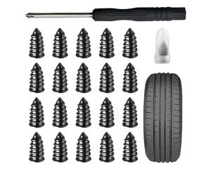 DAHJSD 20 Stück Reifenreparaturset für Honda ADV350 2022-2023, Schraubbare Reifenpflöcke Reifenreparaturnagel, Reifen Flickset für Auto Motorrad Fahrrad,B-6.8mm×12.7mm