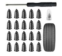 DAHJSD 20 Stück Reifenreparaturset für VW ID.6 ID.5 ID.4 ID.3 ID3 ID4 ID5 ID6, Schraubbare Reifenpflöcke Reifenreparaturnagel, Reifen Flickset für Auto Motorrad Fahrrad,B-6.8mm×12.7mm