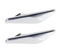 Daijianbin 2X für X3 X4 F25 F26 2013-2017 Vorne Rechts Chrom-KotflüGel-Zierleisten-Marker-Blinker-Lampen-Abdeckungs-Zierleiste