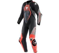 Lederkombi Dainese Audax D-Zip 1PC Perforiert Einteiler, 50, black/red-fluo/anthracite 50 black/red-fluo/anthracite