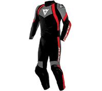 Dainese Avro 4 Herren Zweiteiler Lederkombi, schwarz-anthrazit-lavarot, 56
