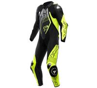 Dainese Audax D-Zip 1-Teiler Lederkombi Perf. Sw/Gelb/ Weiss, 54