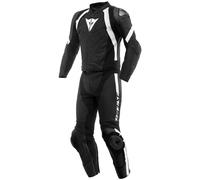 Dainese Avro 4 2 tlg. Lederkombi schwarz / schwarz / weiss 30