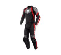 Dainese Avro 4 Herren Zweiteiler Lederkombi, schwarz-anthrazit-lavarot, 56