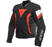 Dainese Avro 5 S26 Motorrad Textiljacke, schwarz-weiss-rot, Größe 46 für Männer
