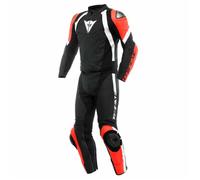 Dainese Avro 4 2-Teiler Motorrad Lederkombi (Black/Red/White,50)