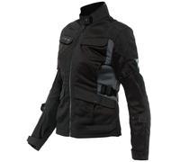 Dainese Desert Tex Damen Motorrad Textiljacke, schwarz-grau, Größe 44